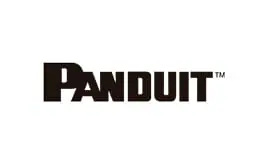 Logo of Panduit with a blue background, representing their partnership with JSC Systems.
